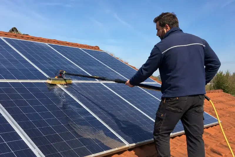 Nettoyage et entretien de panneaux solaires au Pellerin
